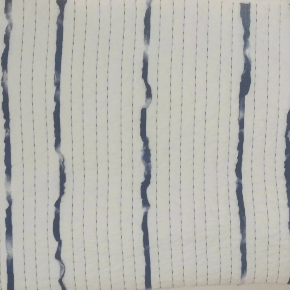 Rachel Zoe White w/Blue stripes Full comforter &Sham